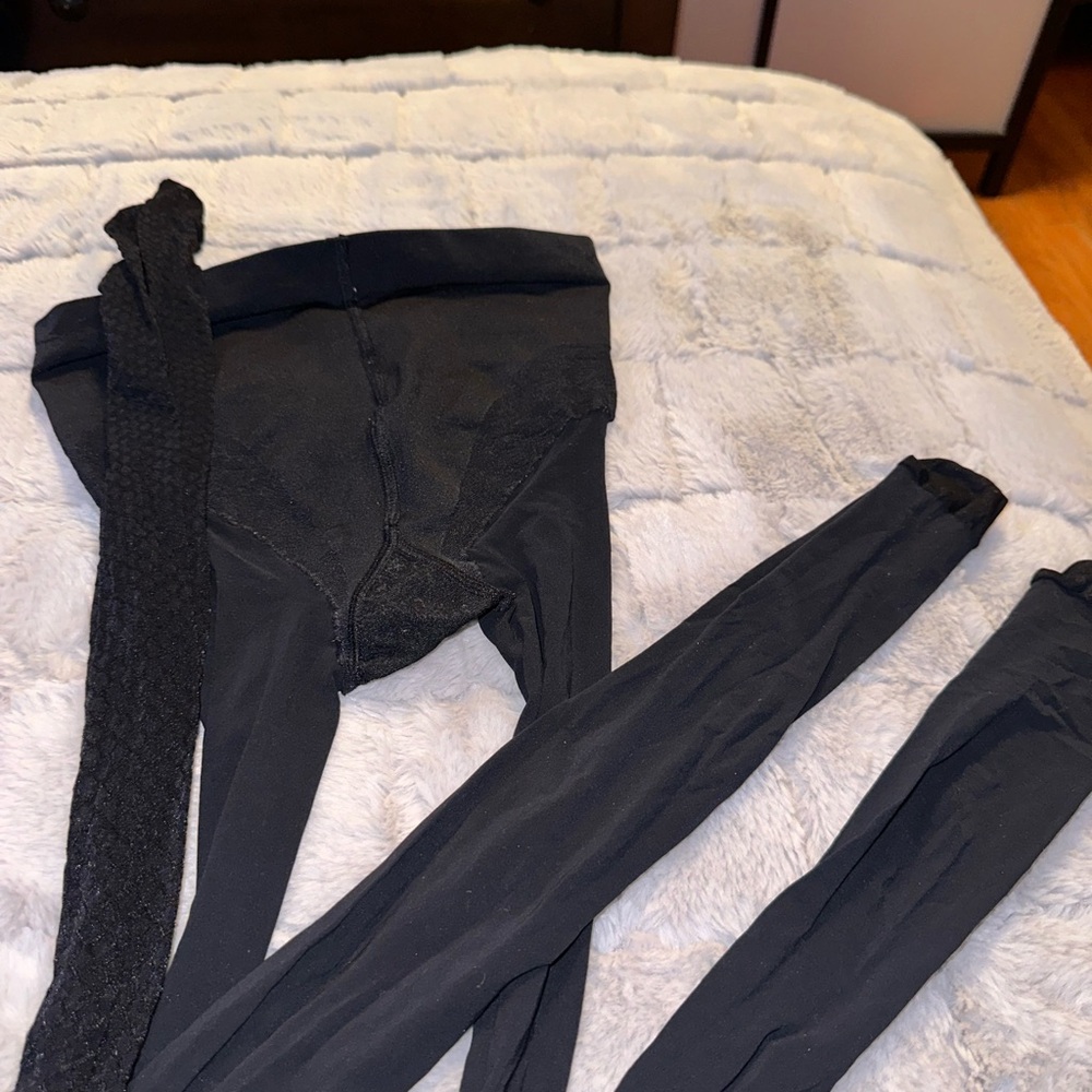 wolford Black Shapewear Tights 2 pairs Medium - Picture 3 of 3